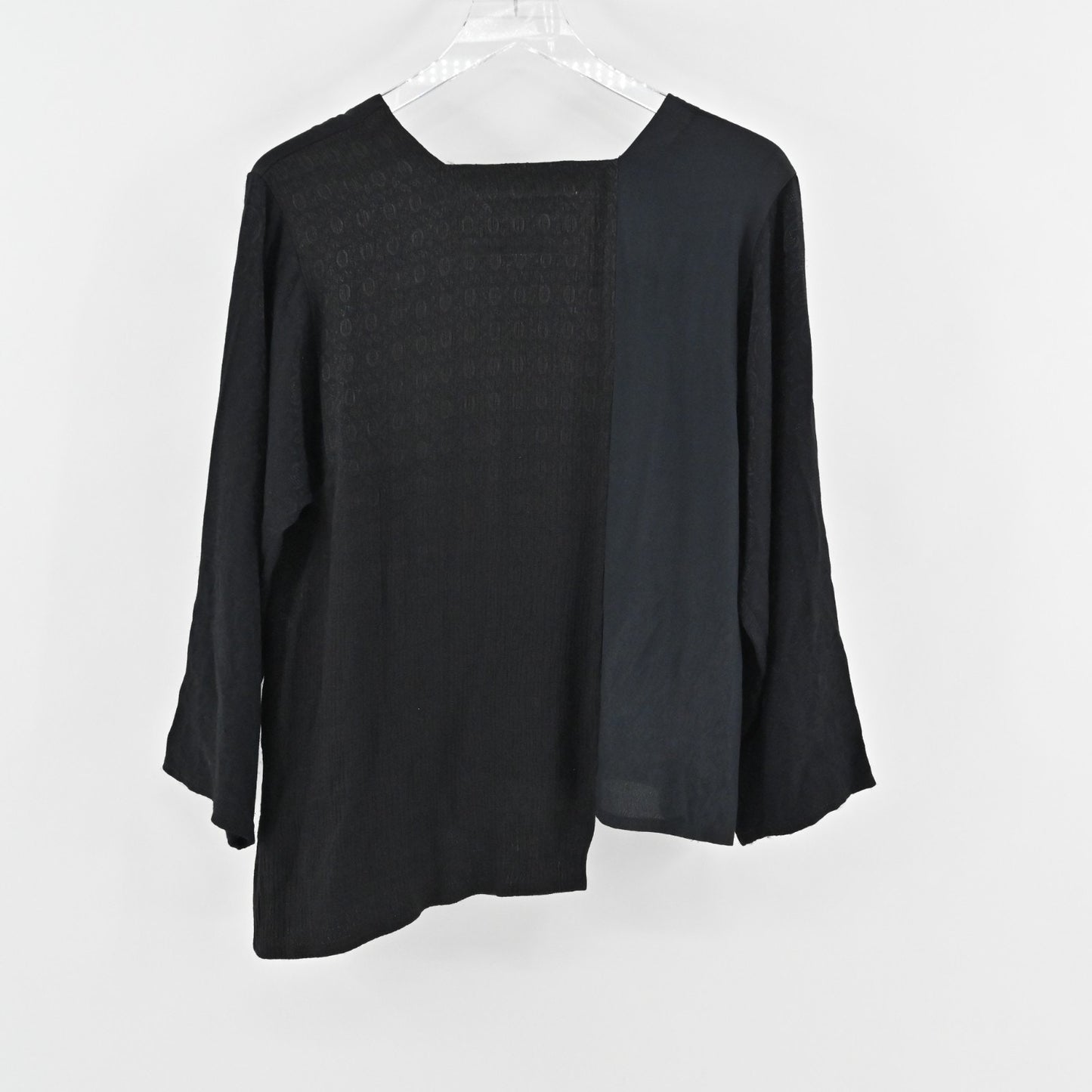 Origami Donna Jessica Black Asymmetric Top Womens Size 1 Art to Wear Lagenlook