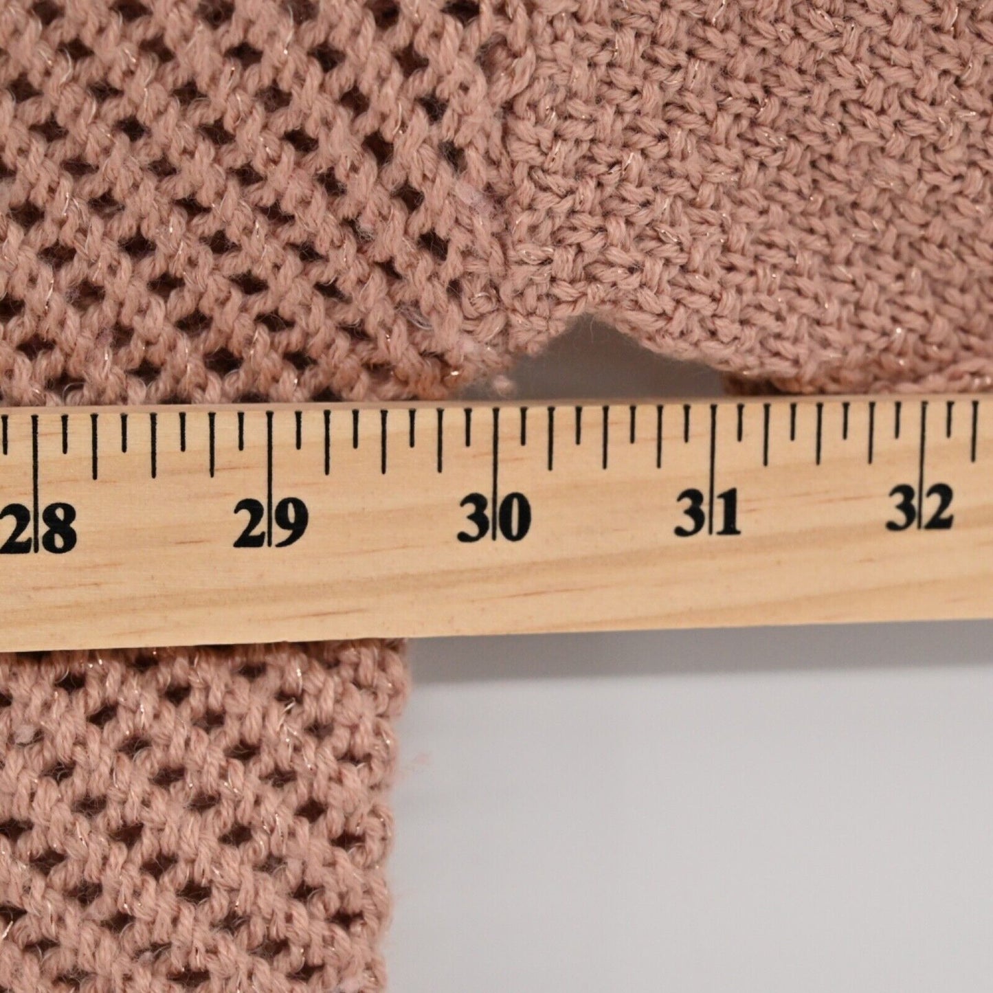 TORRID Sweater Women Sz 3X Pink Metallic Wool Blend Cable Knit Dolman 3/4 Sleeve
