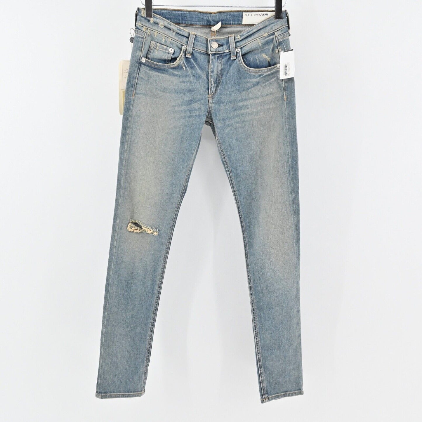 RAG BONE Jeans Womens Size 26 Light Wash Distressed Water Street Low Rise Skinny