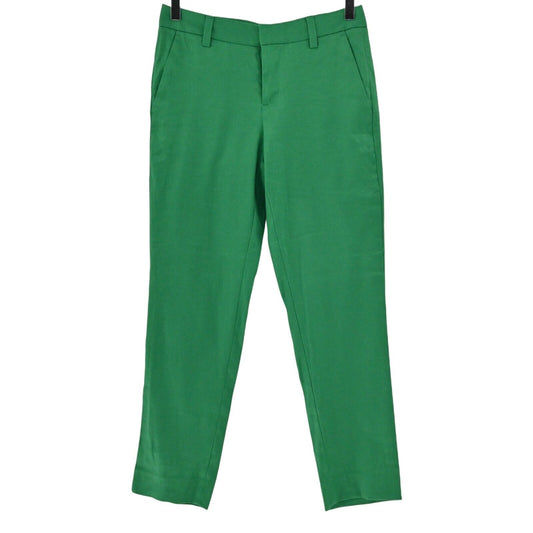 BANANA REPUBLIC Pants Womens Size 0 Avery Straight Leg Linen Blend Trouser Green