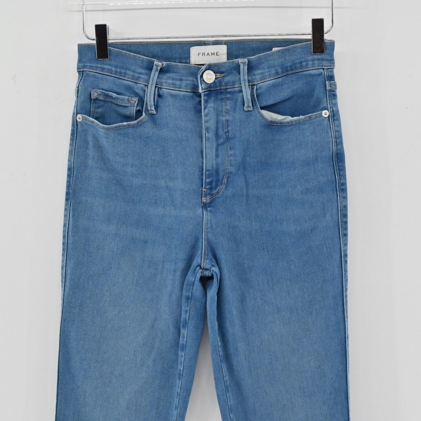 FRAME Jeans Women Sz 29 Medium Wash High Rise Le Sylvie Slender Straight Stretch