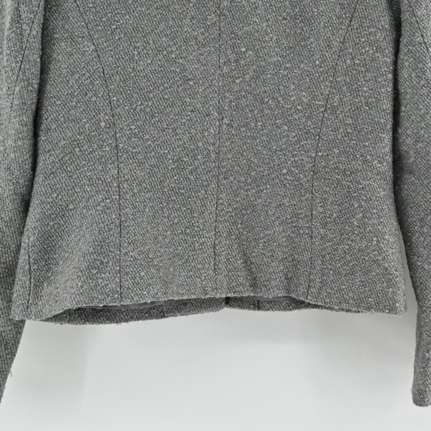 Vtg Kasper Womens Tweed Blazer Size 6 Gray Wool Metallic Career Business Jacket