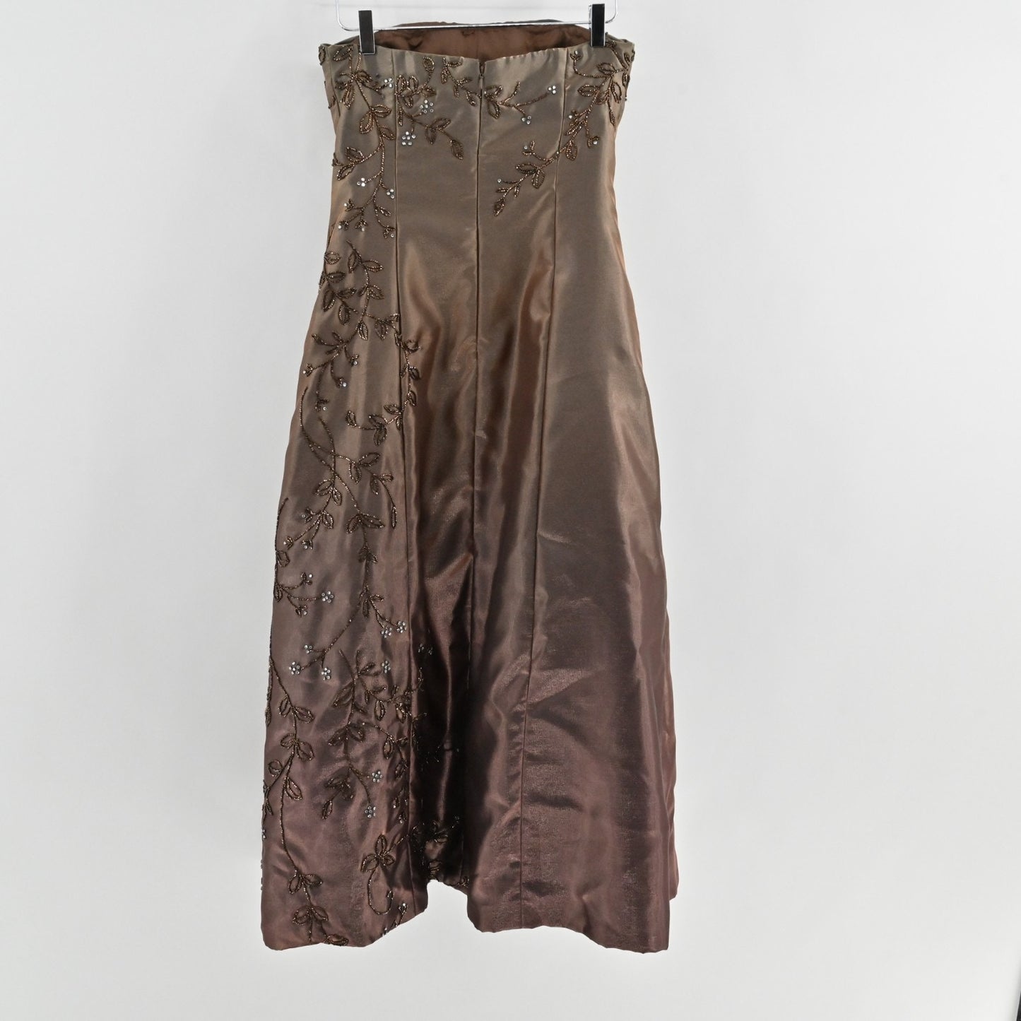 Vtg Jovani Strapless Beaded Evening Gown Sz 12 Ombre Maxi Dress Fairy Prom Event