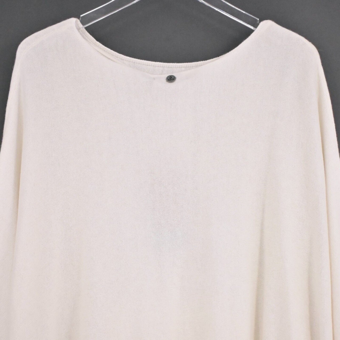PRANA Sweater Womens Sz OS Celestia Poncho Cashmere Blend Knit Ivory Yellow NEW
