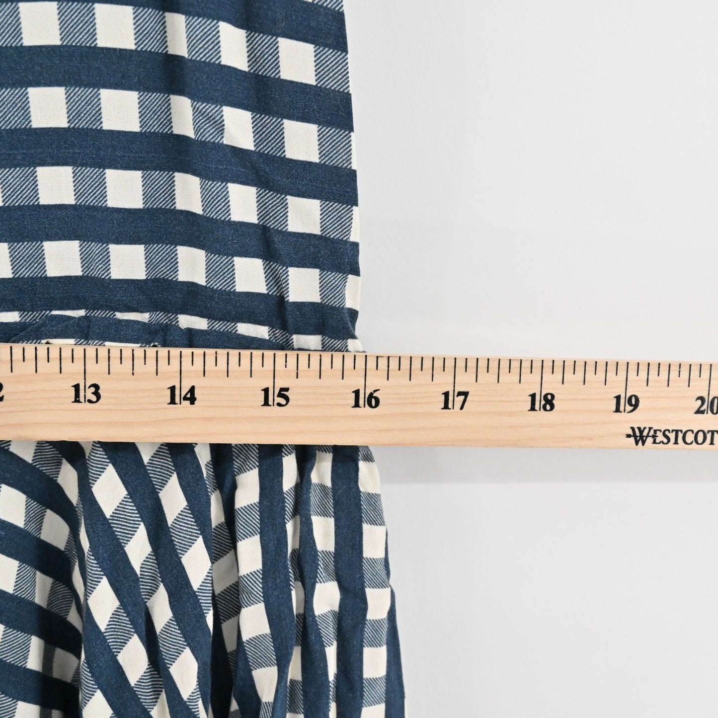 VINEYARD VINES Womens Gingham Moonshine Dress Size XS Navy Blue Tie Sleeveless