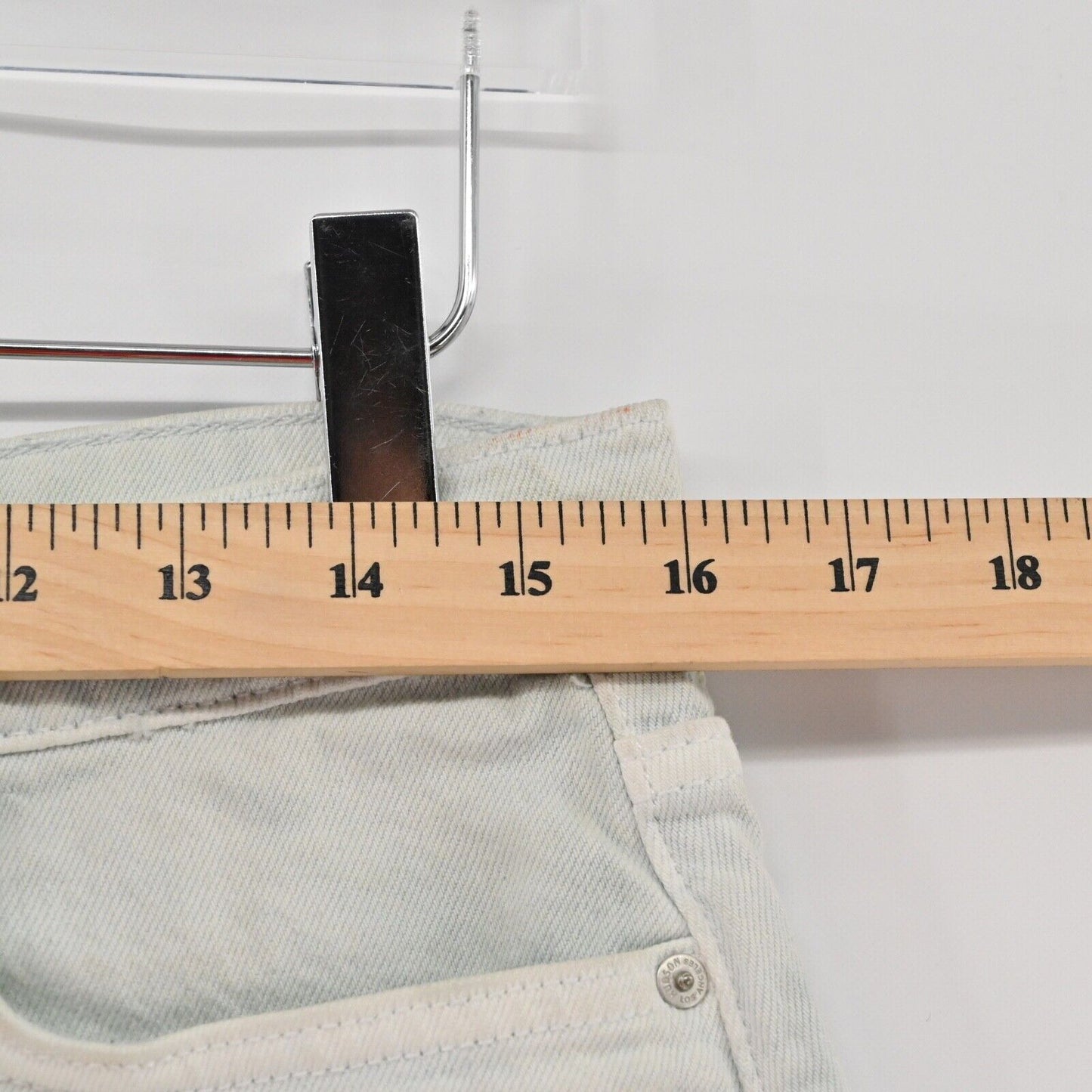 HUDSON Shorts Womens Size 29 Light Wash Denim Gemma High Rise Distressed Cut Off