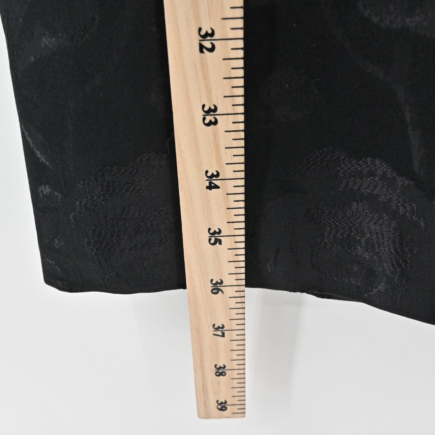 STYLE PARIS Jacket Womens 42 Black Silk Floral Damask Brocade Susan Sutherland