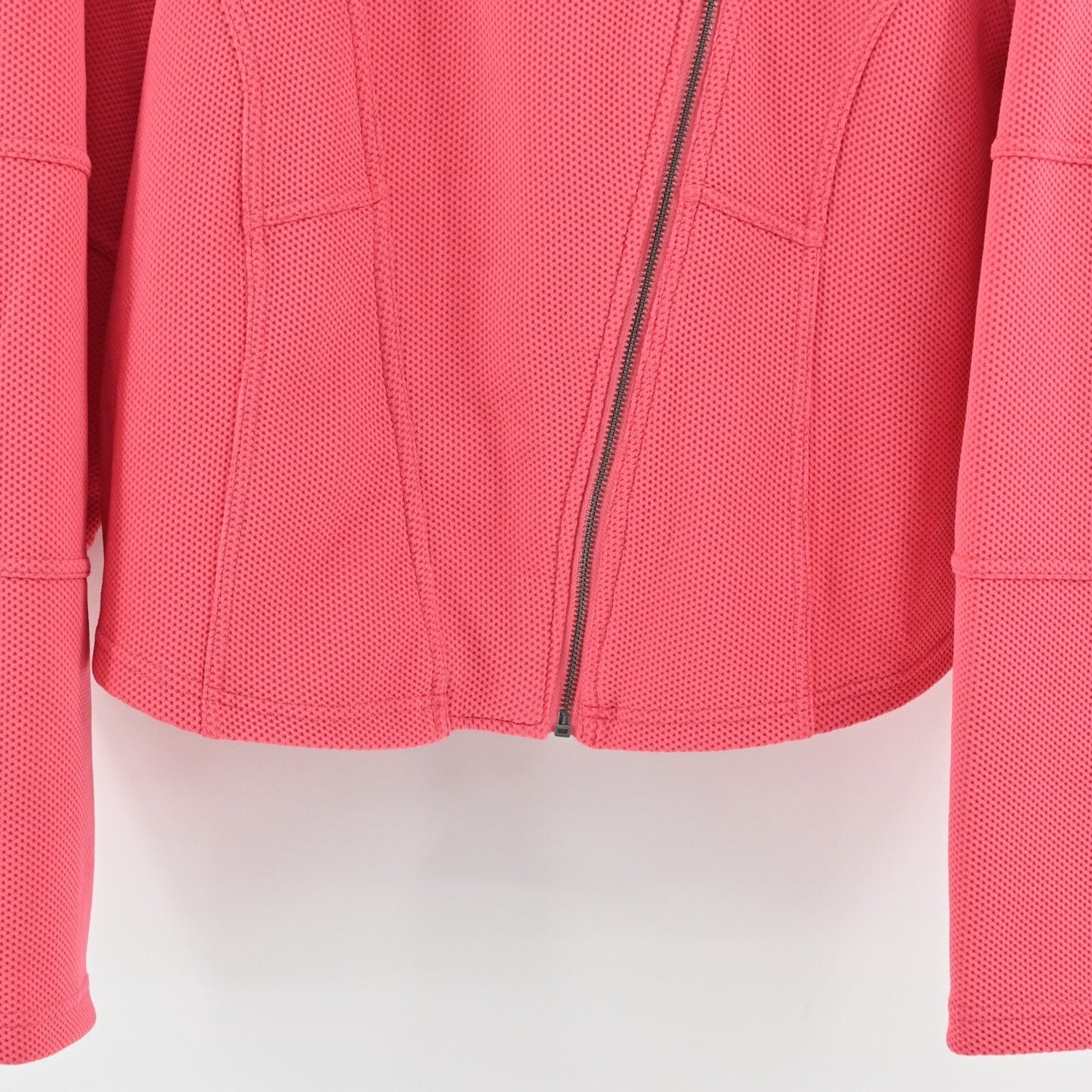 TORRID Womens Moto Jacket Size 3 Textured Pink Asymmetric Full Zip Casual Chic