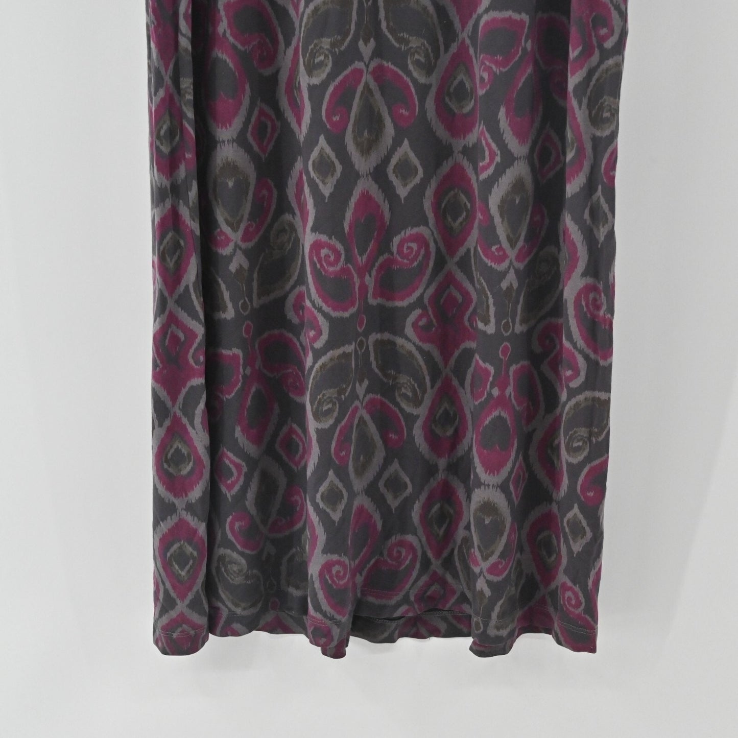 FRESH PRODUCE Ikat Maxi Dress Size S Bohemian Artistic Gray Pink Tank Beach USA