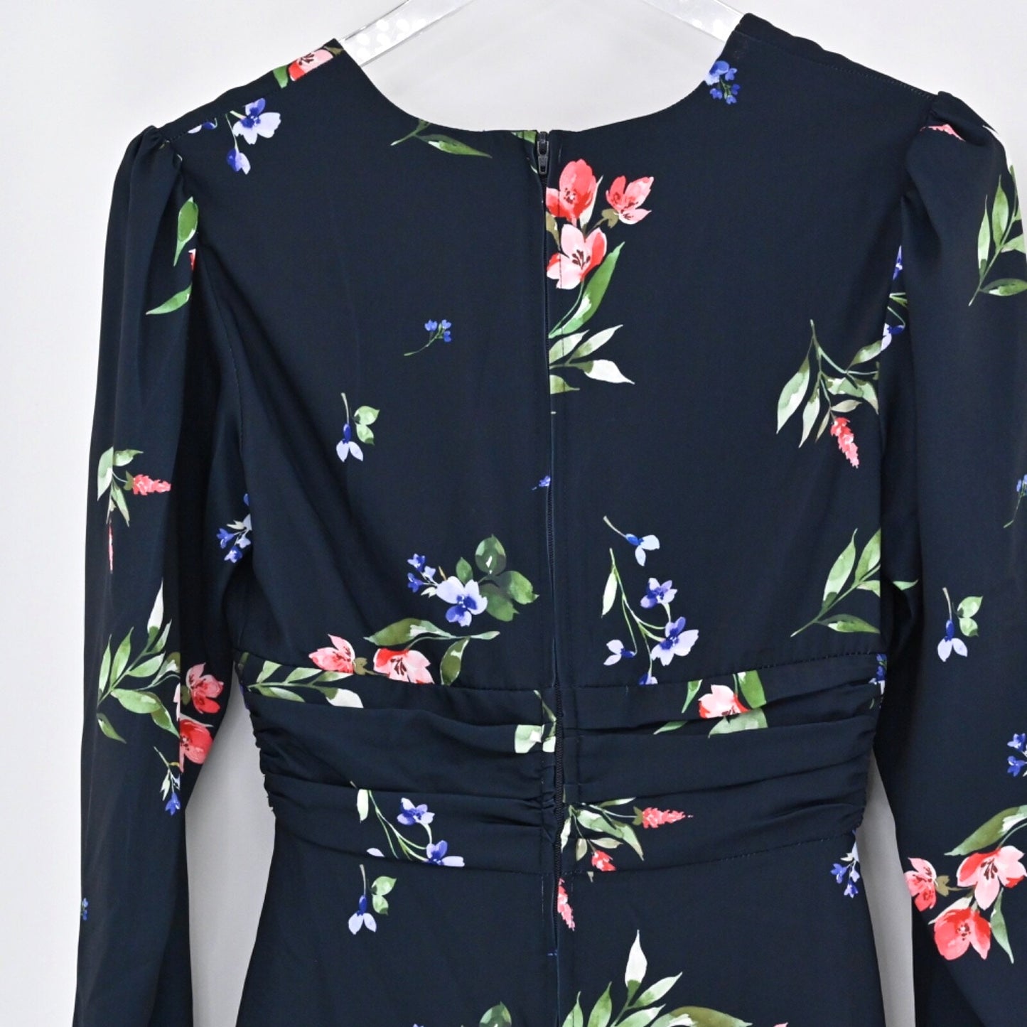 KEEPSAKE Womens Glory Blue Floral Dress Size XS Mini Empire Waist Puff Sleeve