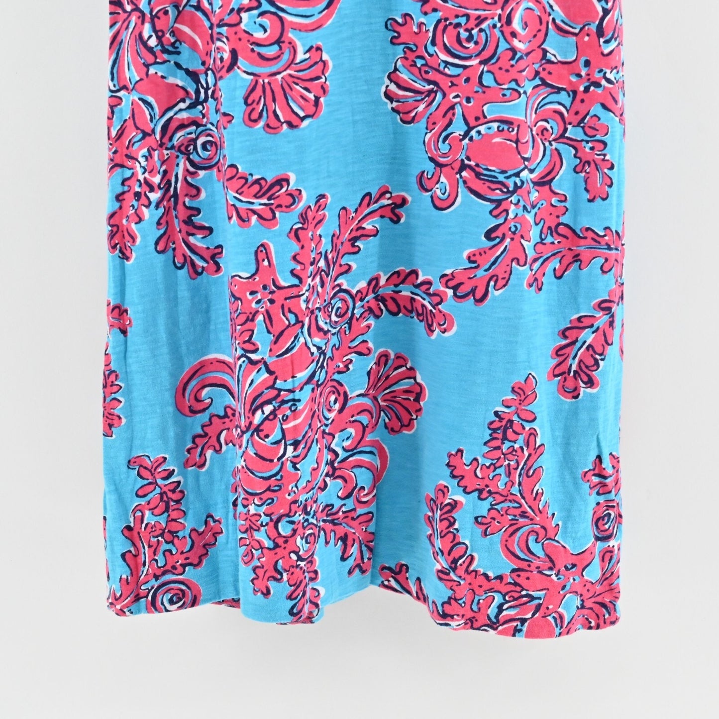 LILLY PULITZER Dress Size S Shore Searulean Blue Rhode Island Reef Sleeveless