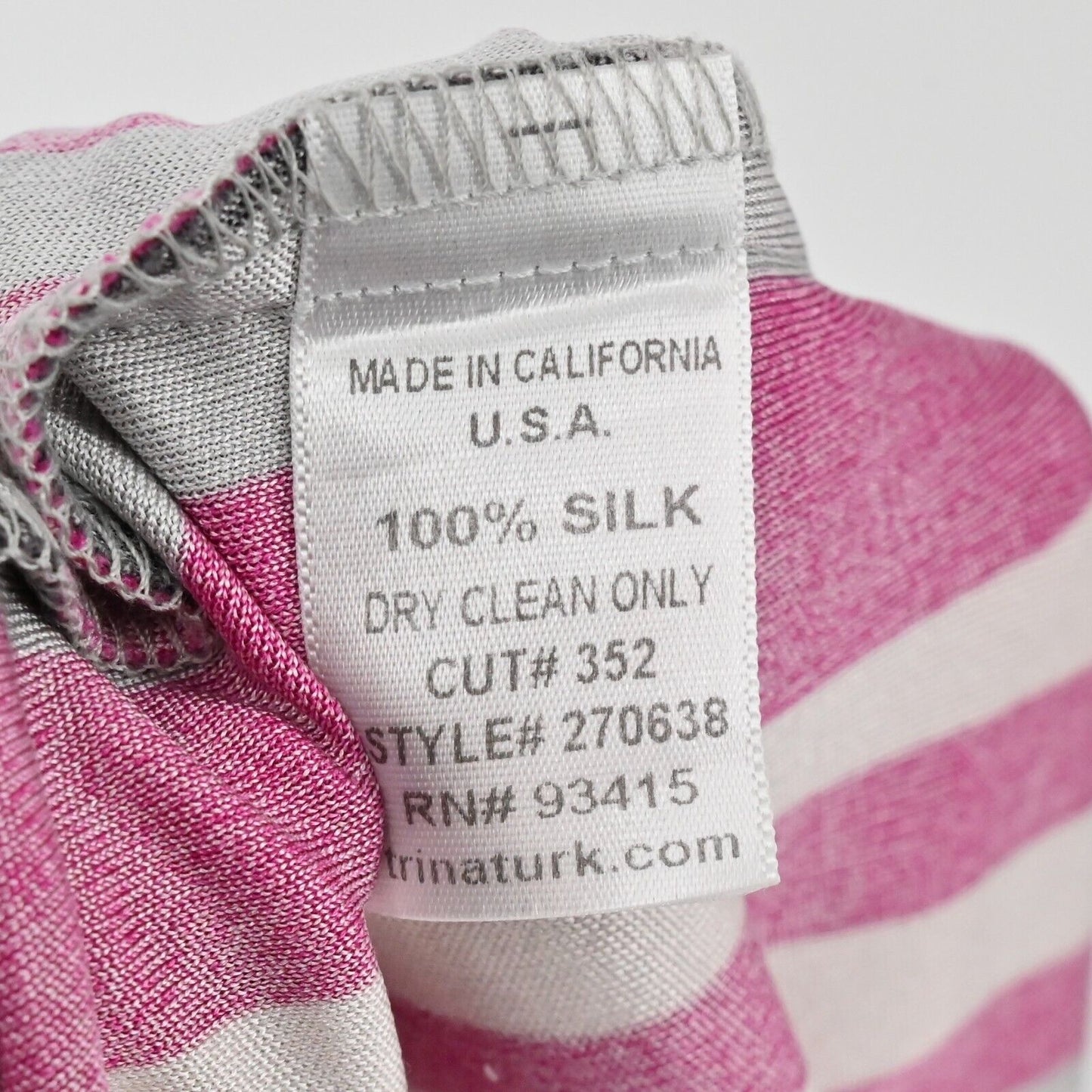 TRINA TURK Dress Womens Size 4 Pink Silk Shift Mini Geometric Retro Print USA