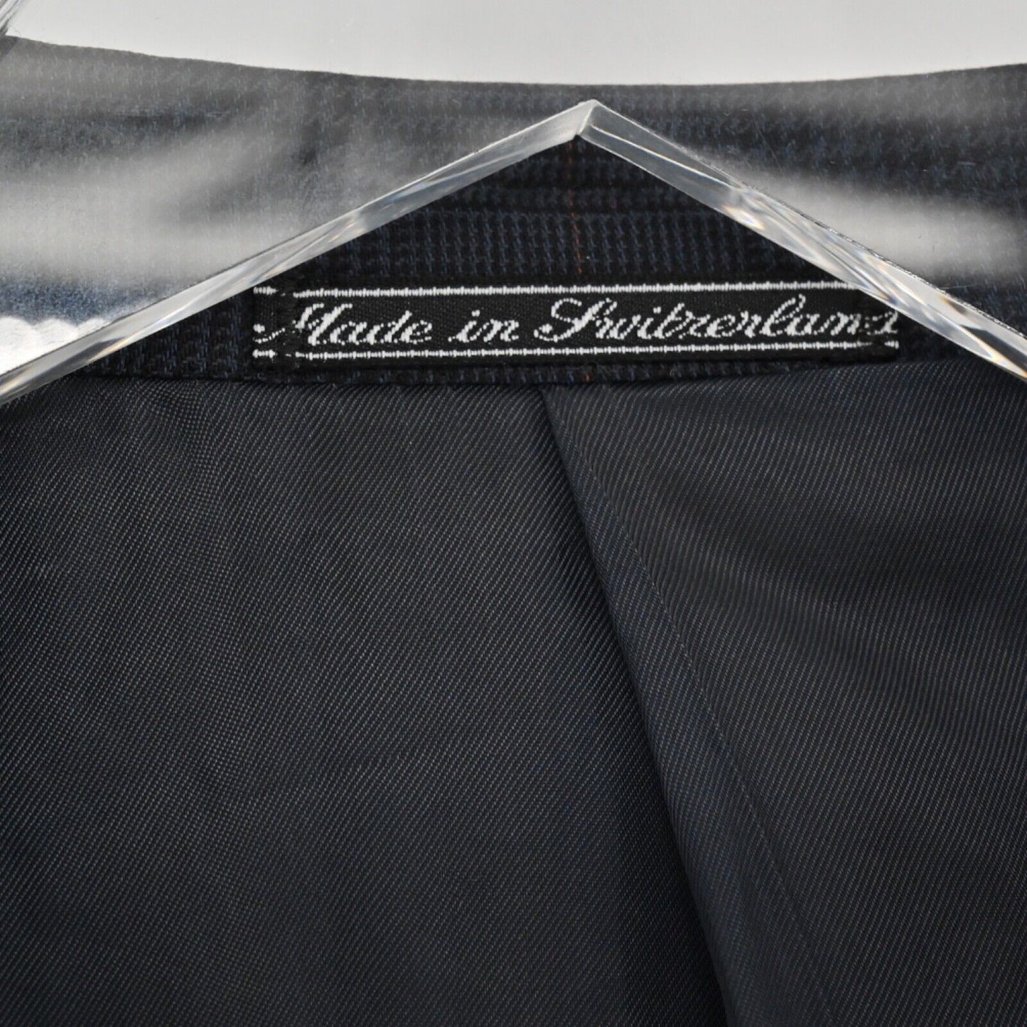 VTG 90s ERMENEGILDO ZEGNA Plaid Blazer Mens Size 50 Gray Blue Wool Sports Coat