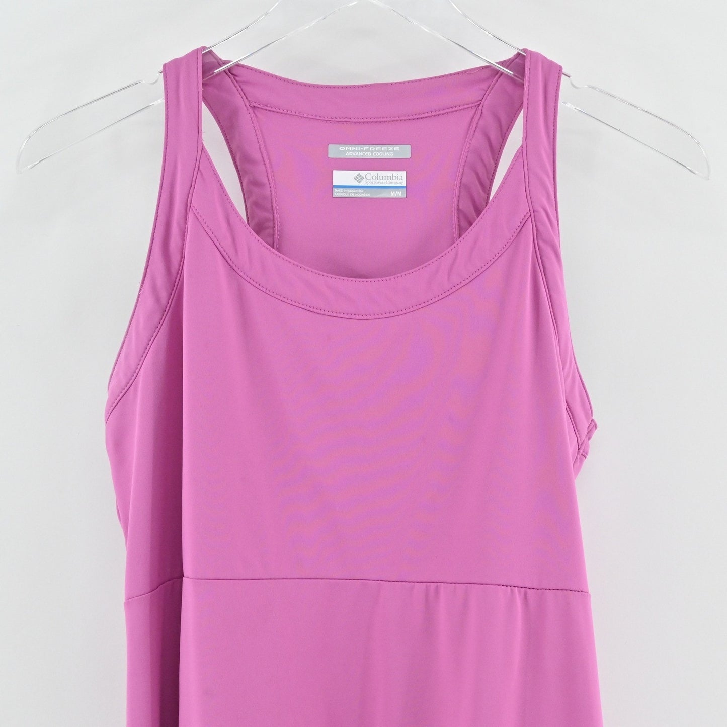 Columbia Pink Omni Freeze Dress Size M Advanced Cooling Athletic Racerback Golf