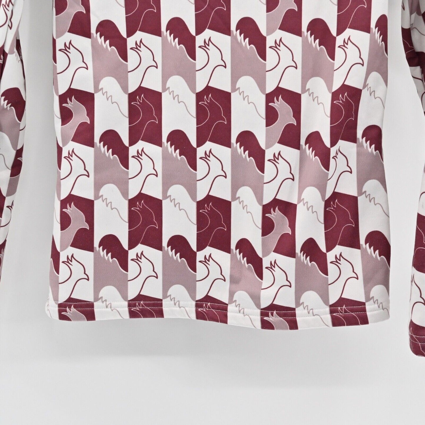 ROSSIGNOL Jacket Womens Size XS Red Rooster Print Palmares Quarter Zip Pullover