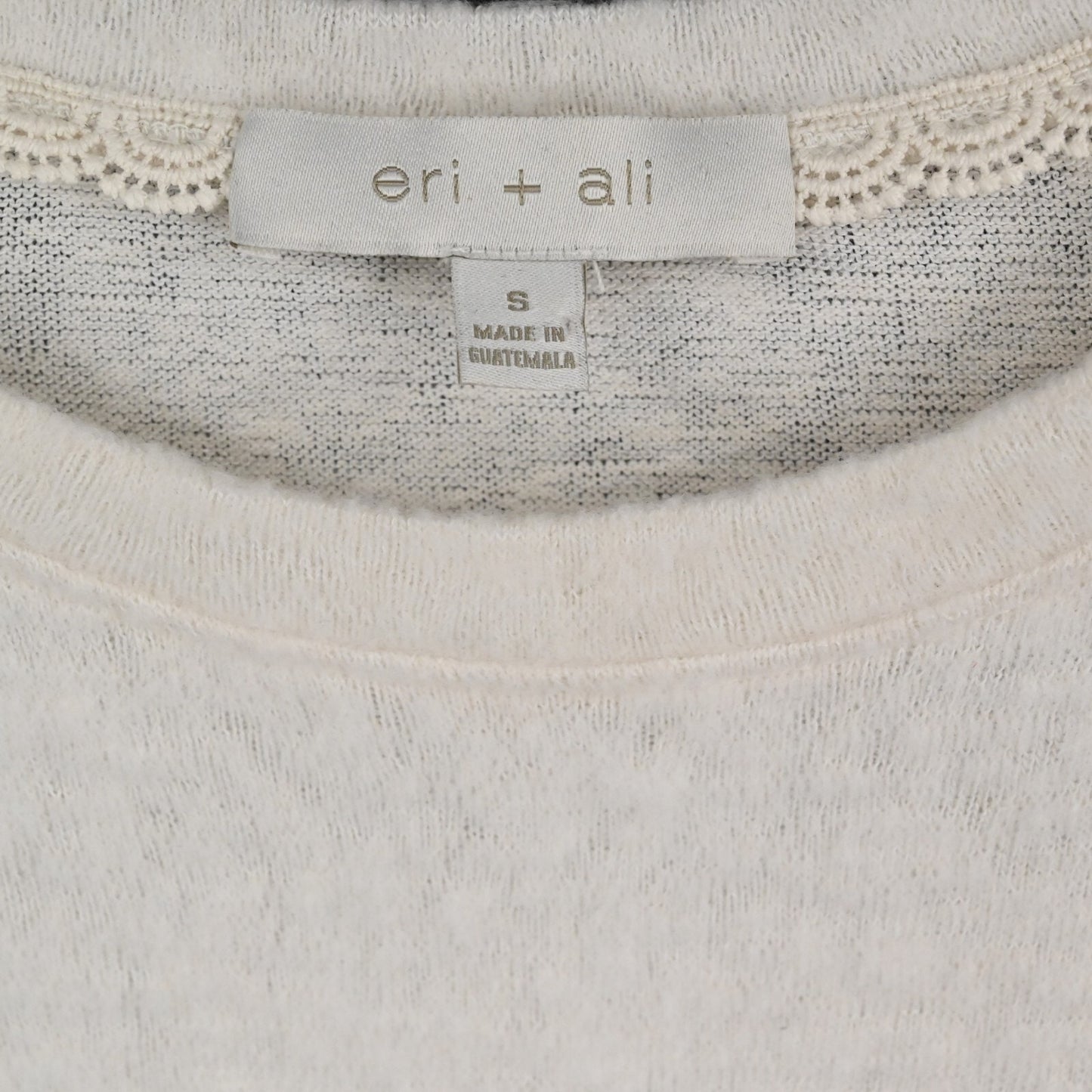 NWOT Anthropologie Sweater Eri Ali Sasha Hacci Top Cream SOFT Ruffle Cozy Size S