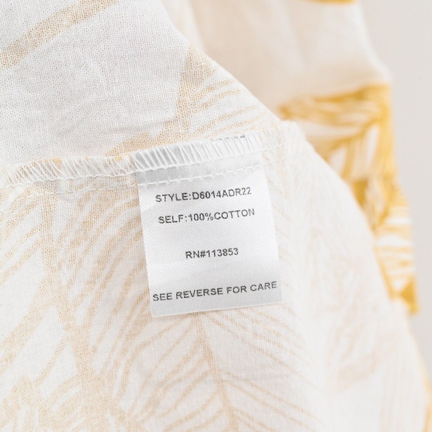 SUGAR LIPS Dress Size XS Yellow Tropical Print Poplin Cotton Ruffle Tiered Midi