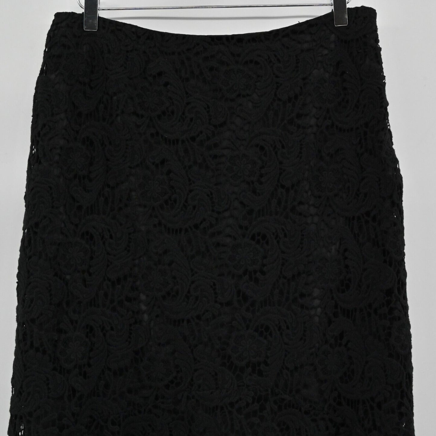 PERUVIAN CONNECTION Skirt Womens Size 8 Black Floral Lace Tulle Knee Length