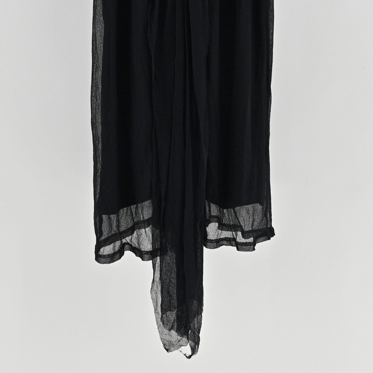 Sharon Wauchob Silk Midi Dress Size 42 Whimsigoth Asymmetrical Black Sleeveless