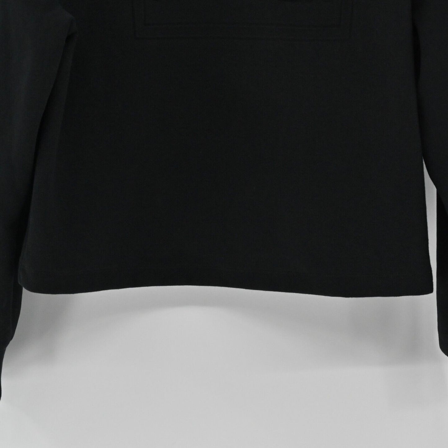 HUNTER Pullover Crewneck Womens Sz S Sweatshirt Chain Trim Logo Black White Crop