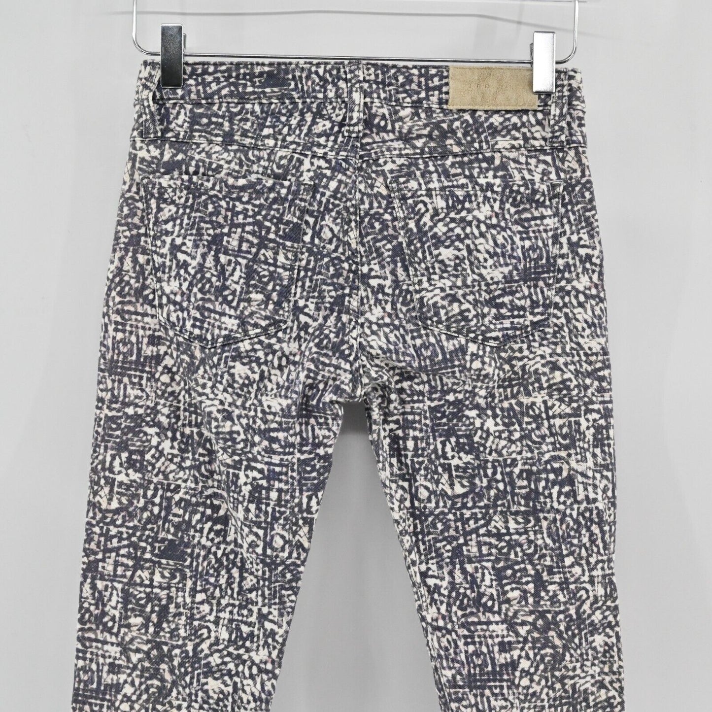 IRO Jeans Womens Size 24 Abstract Geometric Print Skinny Leg Pant Low Rise