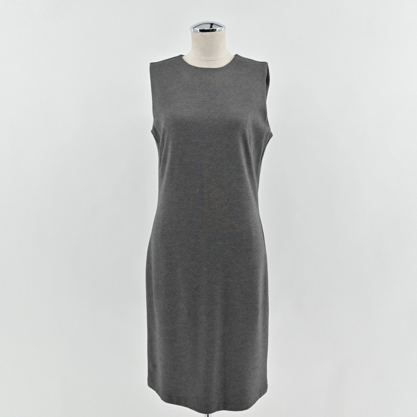 J McLaughlin Gray Sleeveless Dress Size M Quiet Luxury Fitted Career Casual Chic