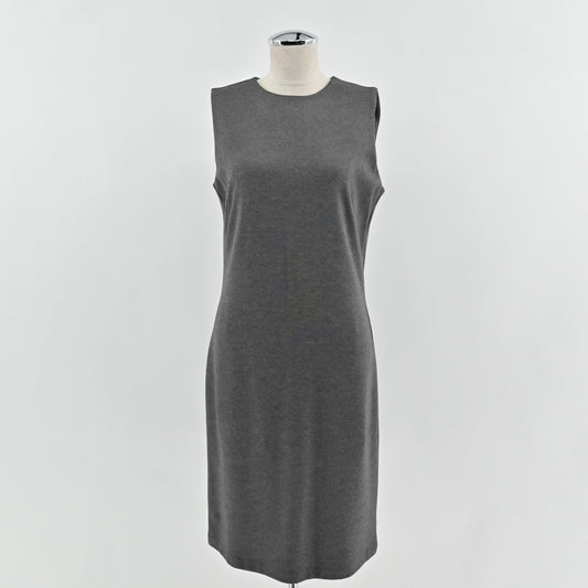J McLaughlin Gray Sleeveless Dress Size M Quiet Luxury Fitted Career Casual Chic
