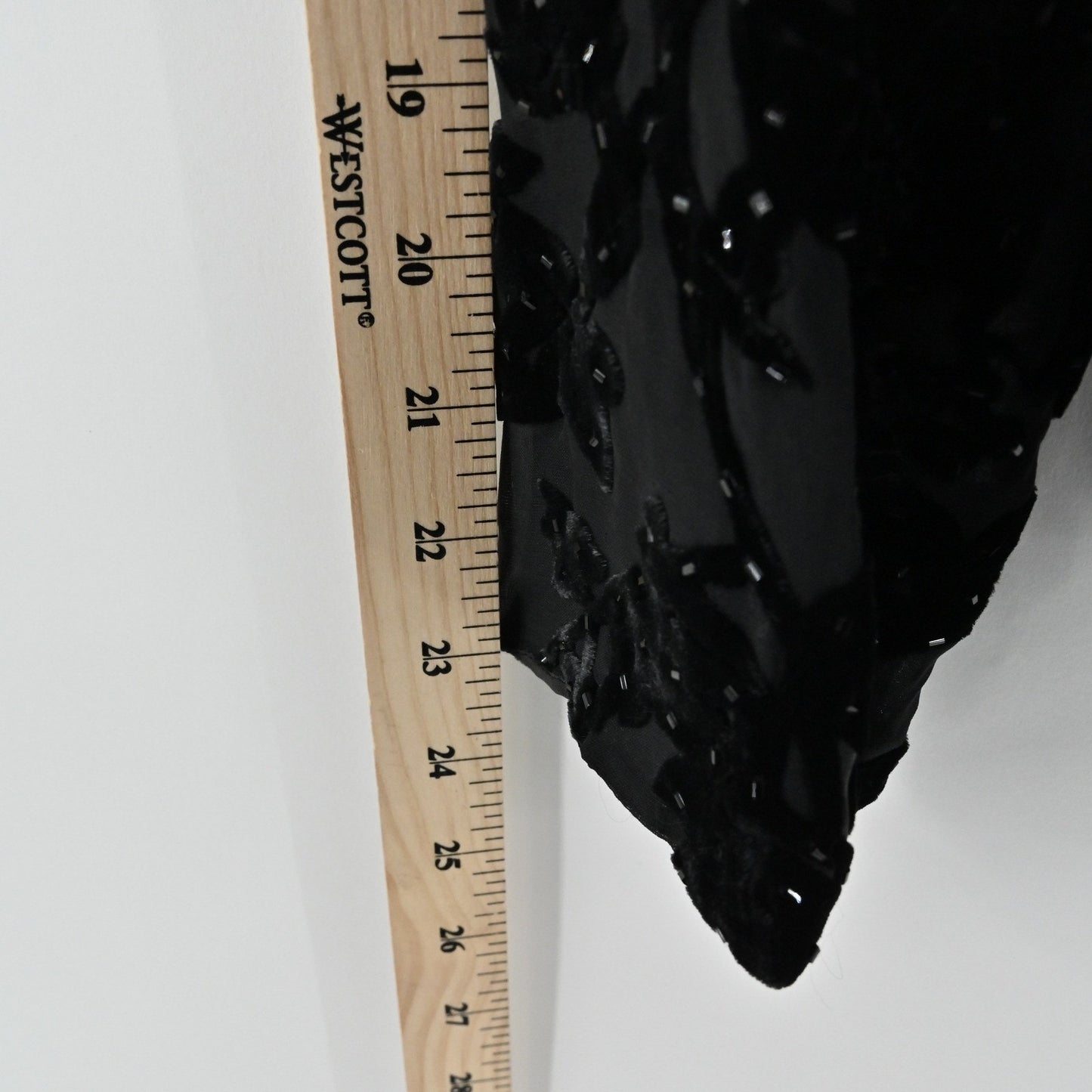 Vtg Adrianna Papell Black Silk Jacket Size M Velvet Beaded Floral Embellished