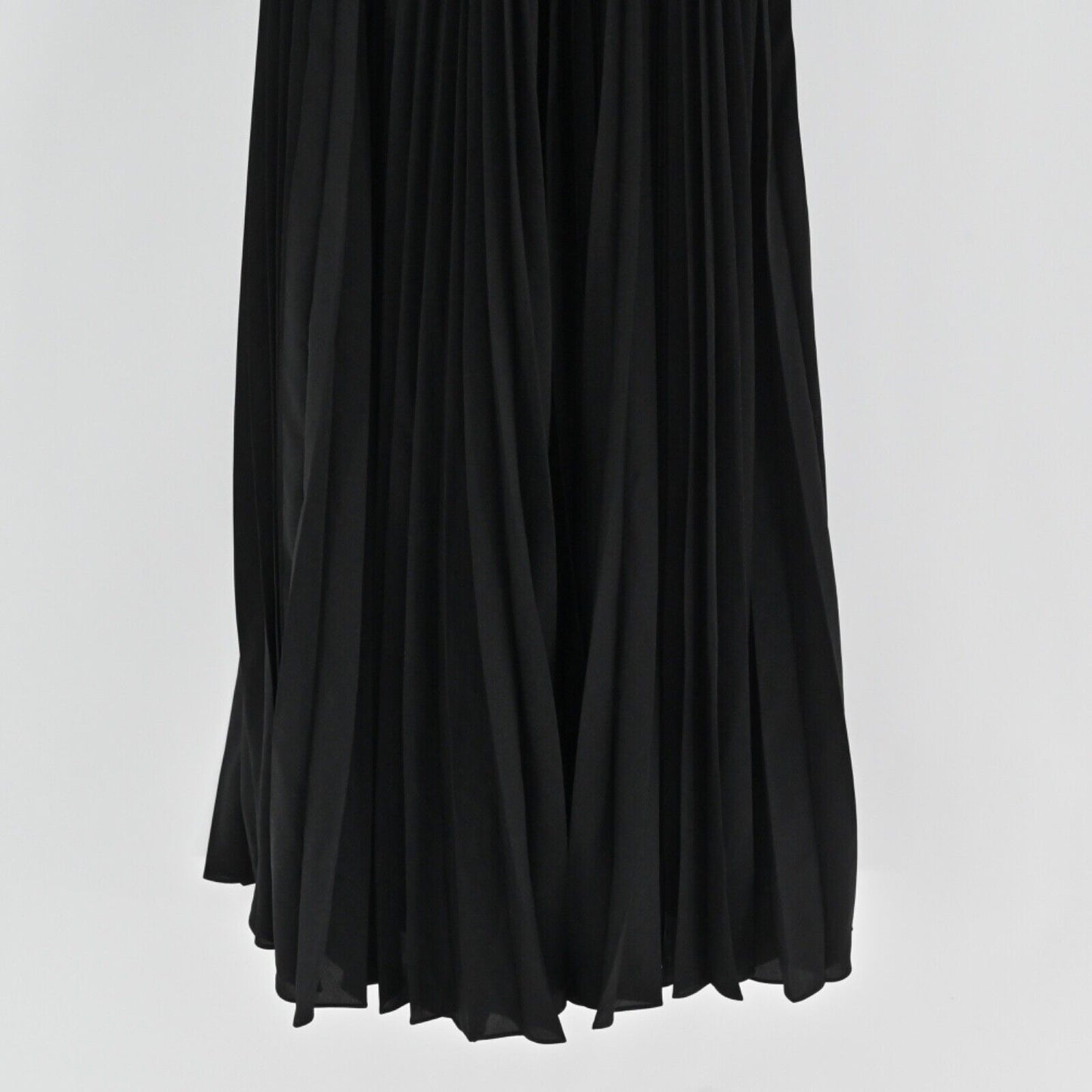 HALSTON HERITAGE Dress Womens Sz 2 Evening Gown Black Pleated Halter Retro NEW