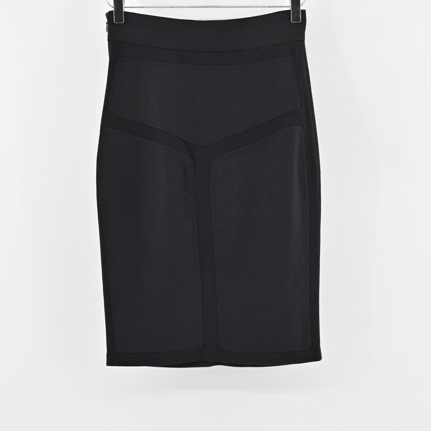 DIANE VON FURSTENBERG Skirt Sz 4 Black Combo Wool Blend Straight Pencil Classic