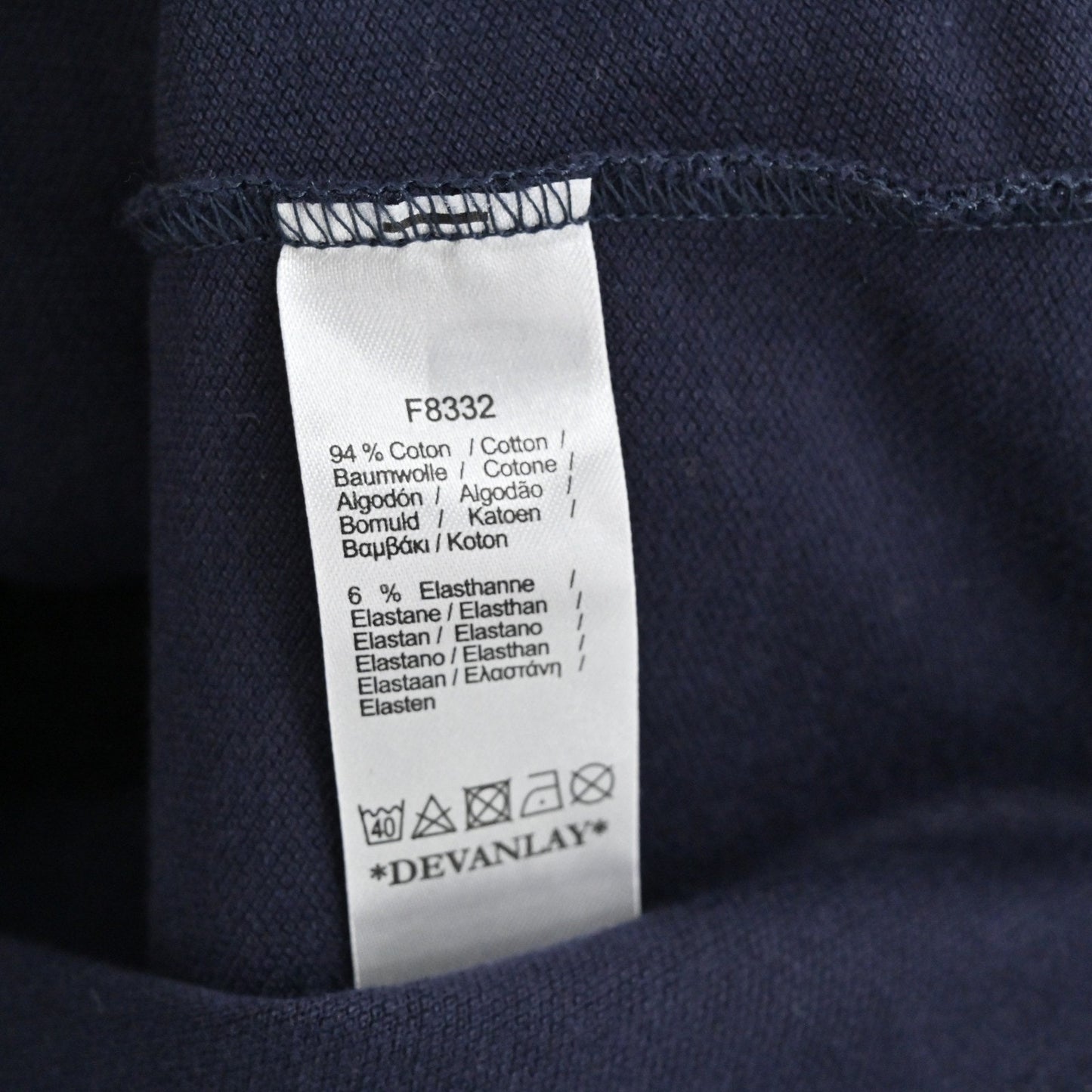 Lacoste Womens Stretch Golf Polo Top Size 46 Navy Cotton Sleeveless UV Protect