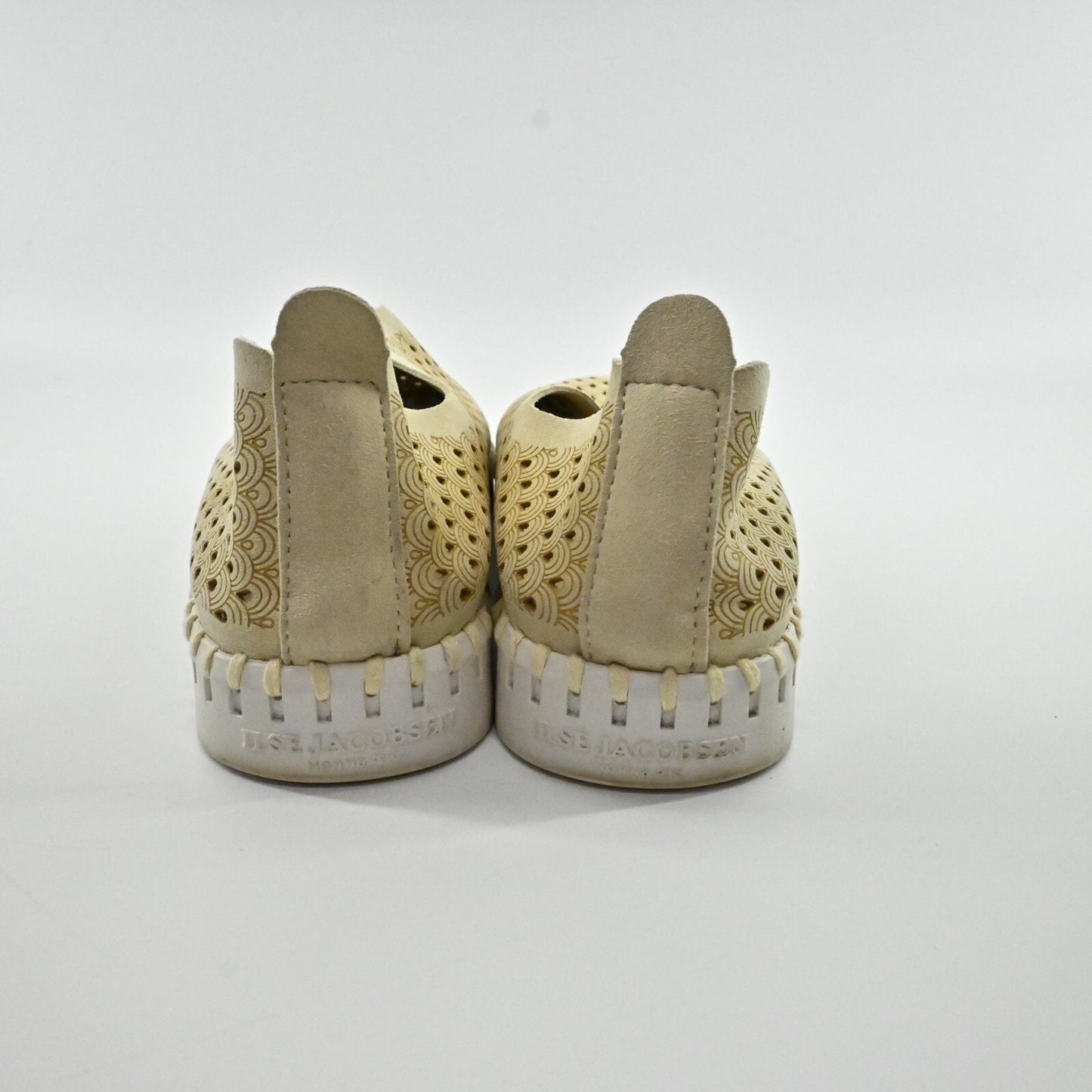 ILSE JACOBSEN Sneaker Womens Size 38 Tulip Platform Beige Low Top Slip On Shoe