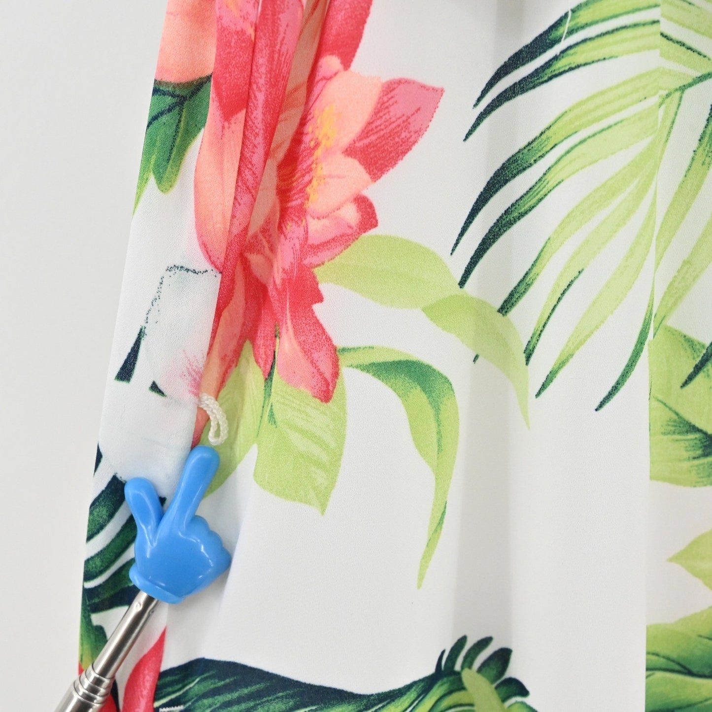 Tommy Bahama Maxi Dress L White Floral Tropical Ruffle High Low Vibrant Vacation