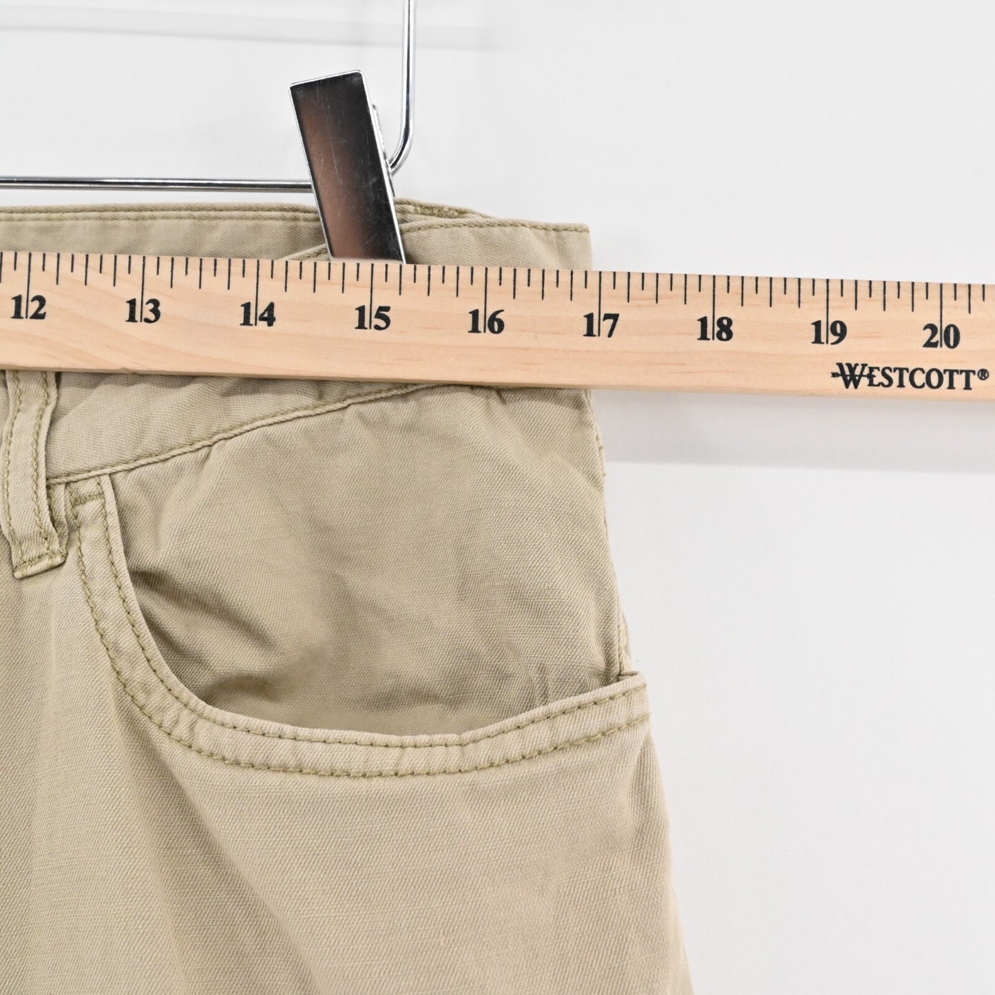 FAHERTY Mens Khaki Pants Size 34 Gorpcore Chino Slim Straight Leg Linen Casual