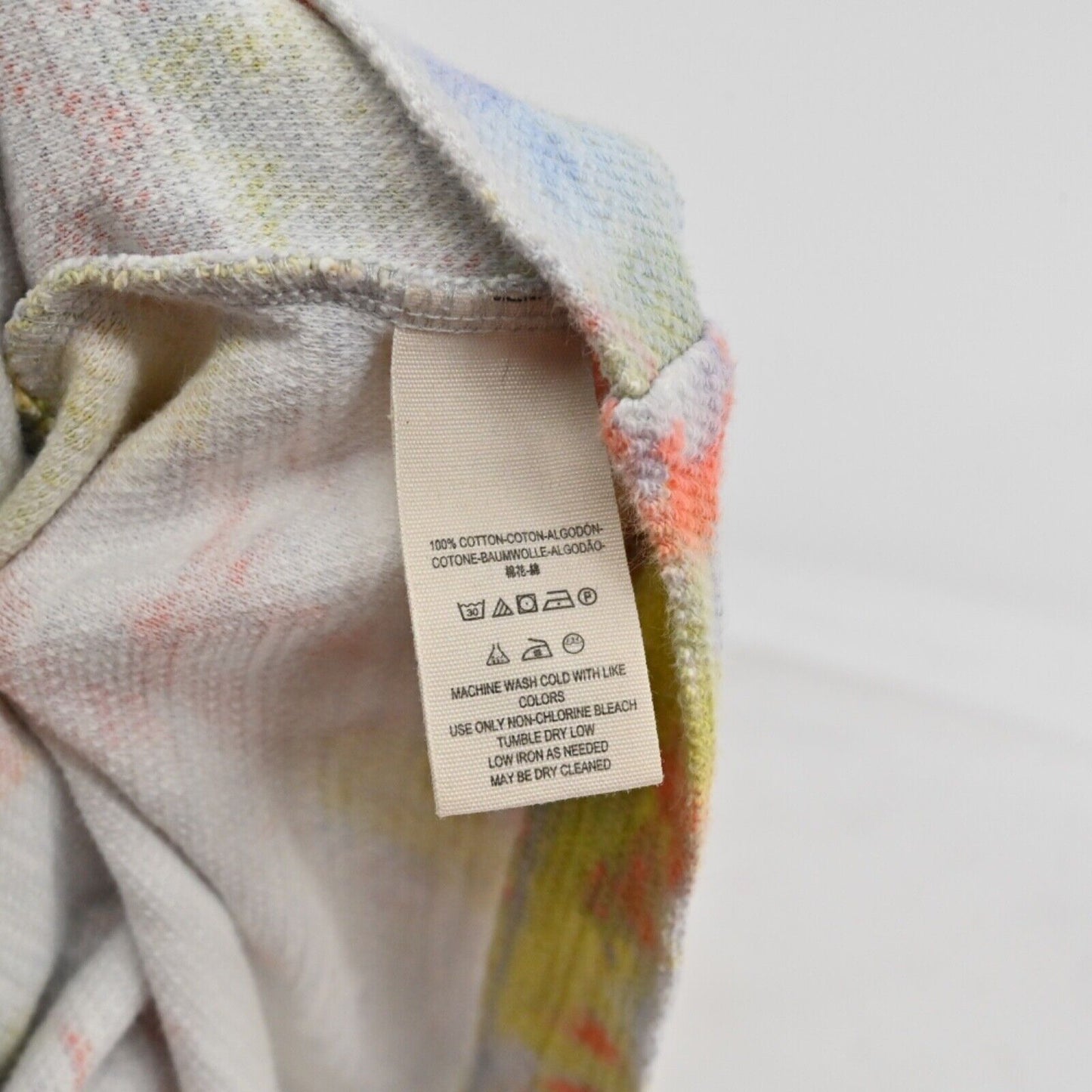 FREE PEOPLE Hoodie Womens Size M Gray Tie Dye 100% Cotton Thinkin About You Crop