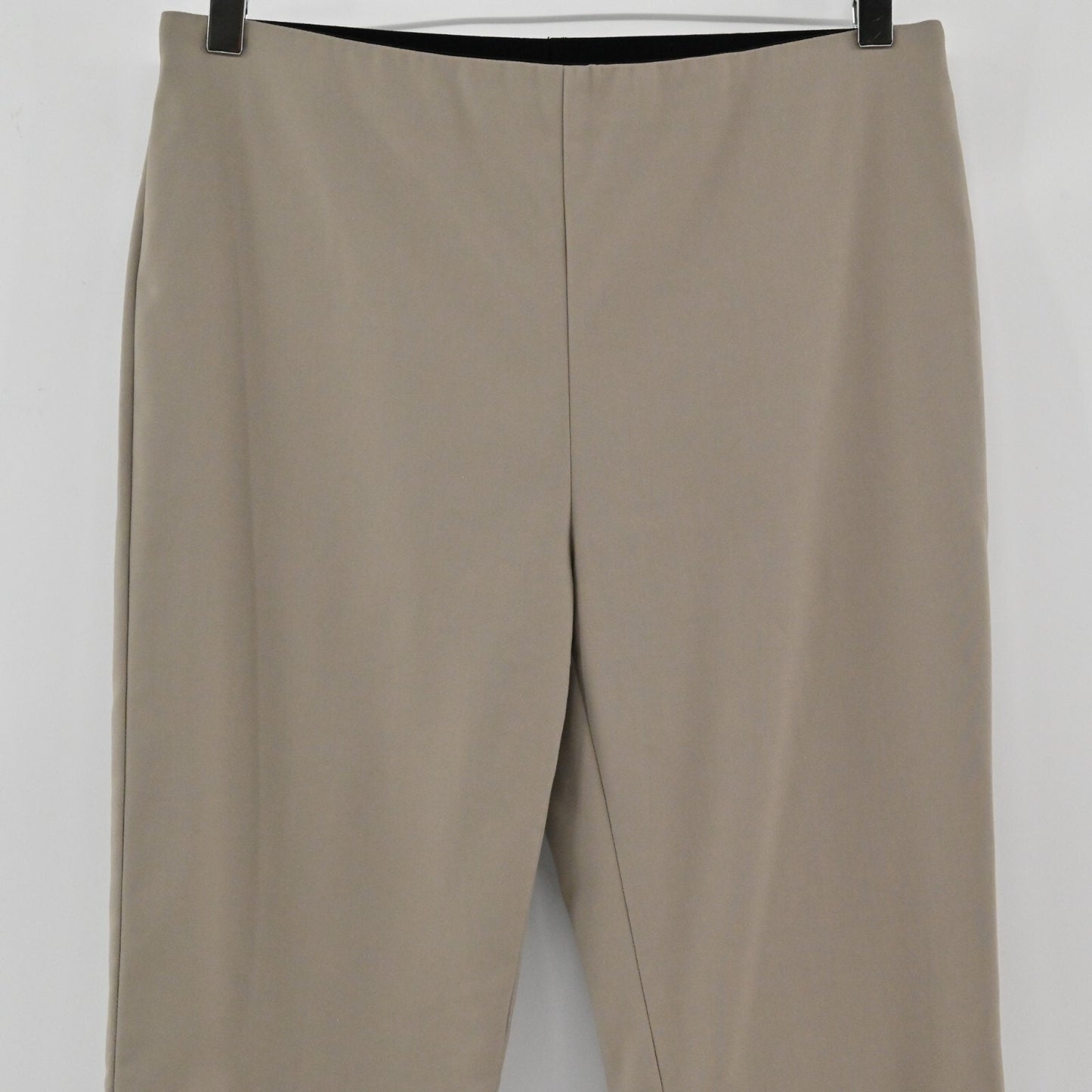 LES COPAINS Pants Womens Size 42 US 12 Mid Rise Pull On Stretch Classic Khaki