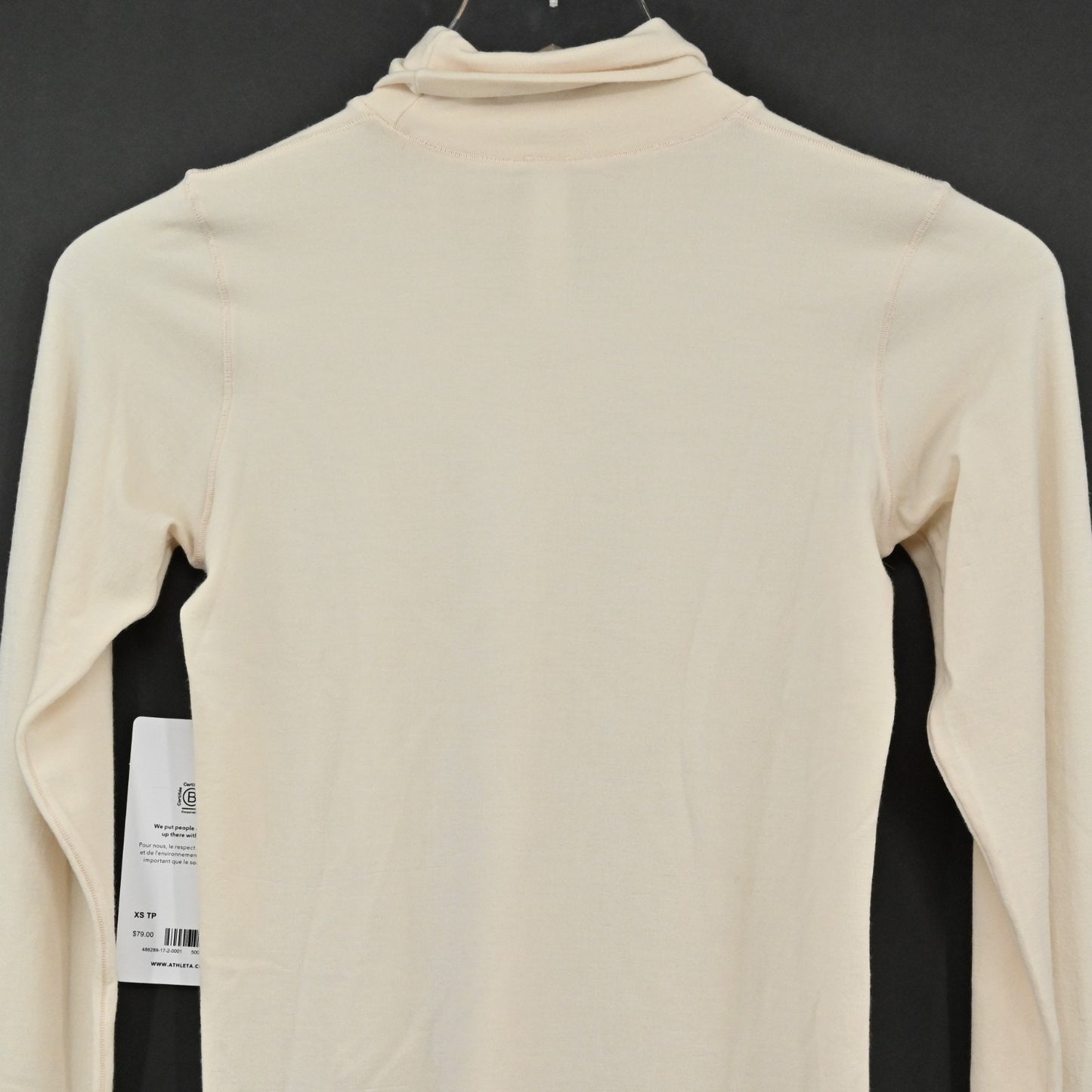 Athleta Foresthill Ascent Turtleneck Top Womens XS Cream Warm Long Sleeve Ski