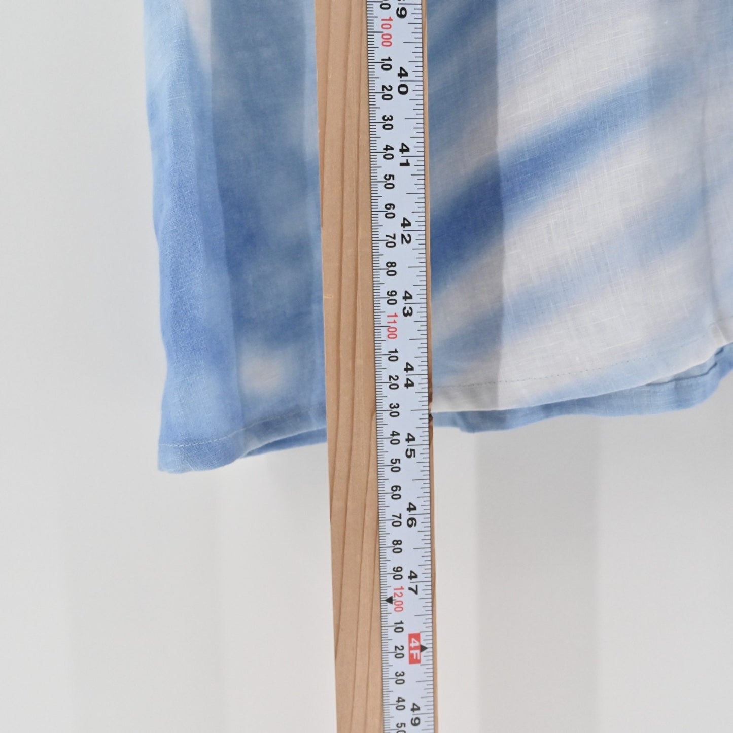 J Jill Love Linen Midi Dress Size XS ALine Breeze Abstract Palm Leaf Blue White