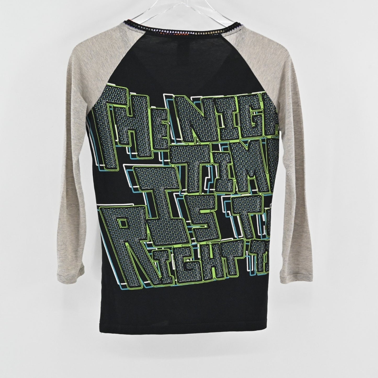 Vtg Y2k Custo Barcelona Graphic Tee Size M Duck The Night Time Is The Right Time