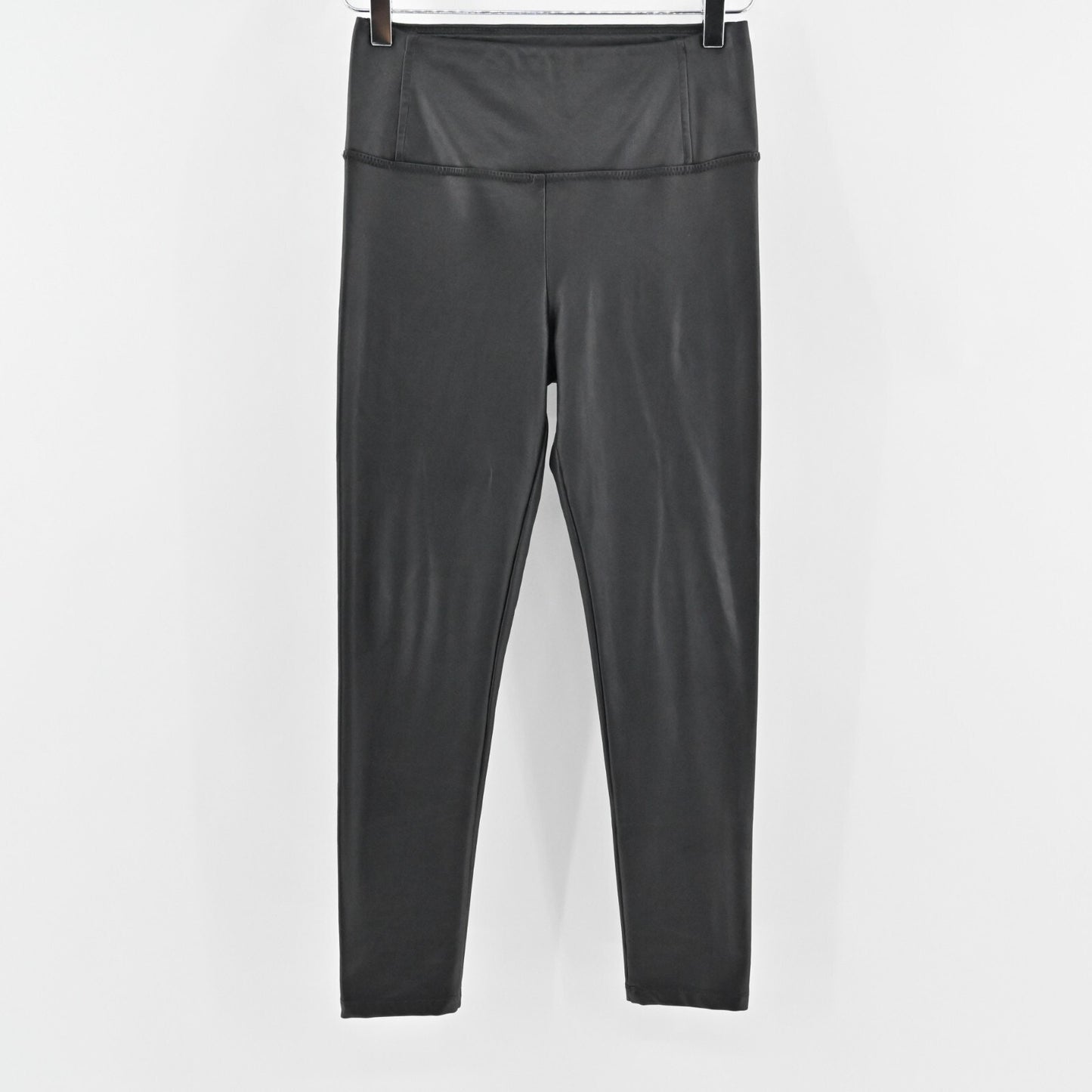 7 FOR ALL MANKIND Leggings Womens Size XS Solid Black Faux Leather Pull On Pants