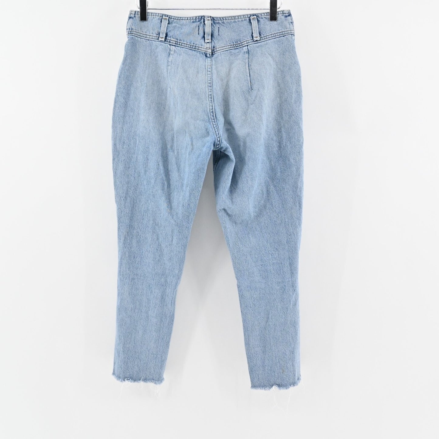 ABERCROMBIE FITCH Womens Retro Mom Jeans Size 6 Blue Denim High Rise Raw Hem