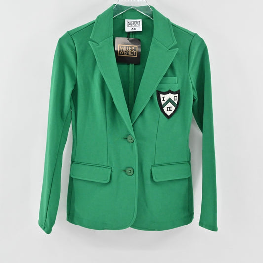 Miller Wendt Womens Ashley Blazer Size XS Masters Green Roman Numerals Jacket