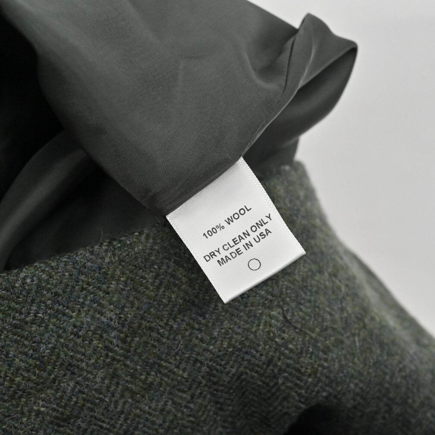 ANN MASHBURN Skirt Womens Size S Wool Ruffle Green Black Herringbone Mini