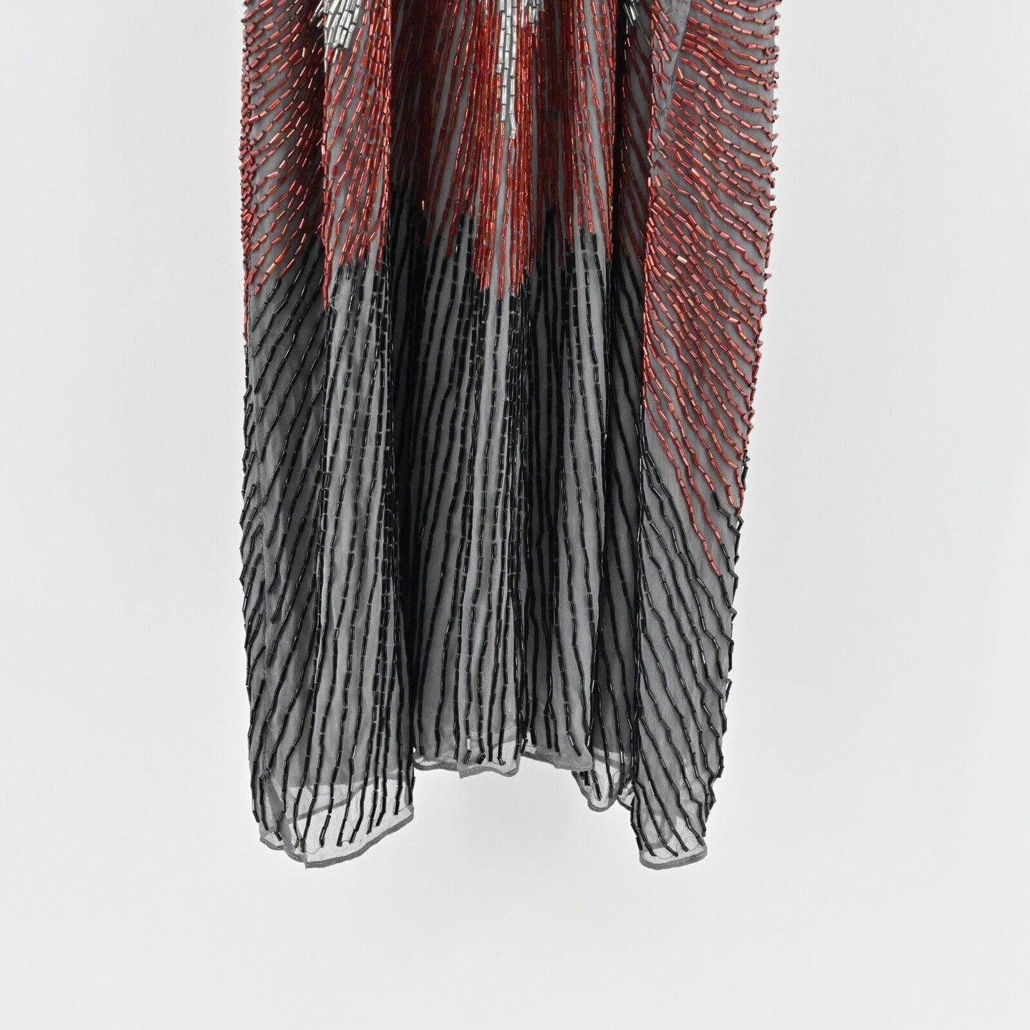 PARKER Dress Sz M Silk Beaded Isla Firecracker Starburst Poinsettia Mini Halter