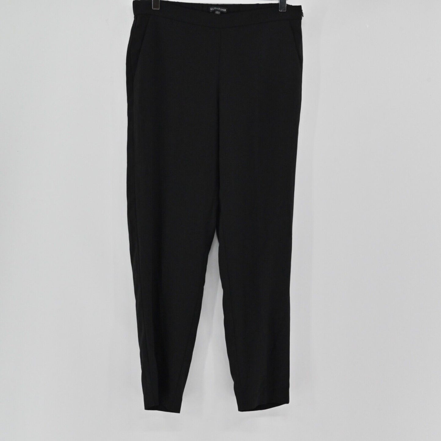 EILEEN FISHER Pants Womens Sz S Black High Rise Tapered Leg Dress Career Office