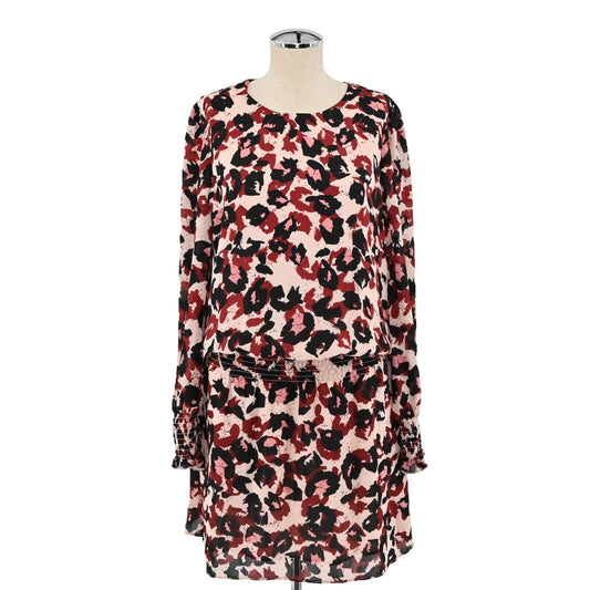 PARKER Dress Womens Size M Monet Pink Animal Print Elastic Drop Waist Mob Wife