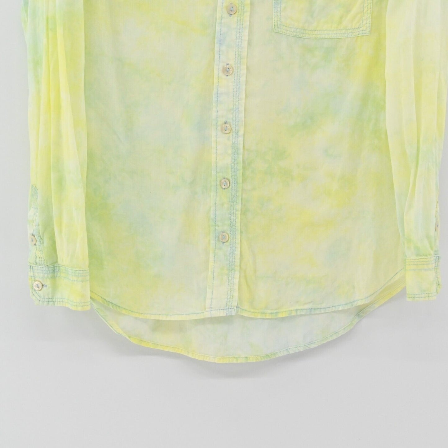 ANTHROPOLOGIE Top Womens Size M Pilcro Cate Tie Dye Button Up Long Sleeve Pocket