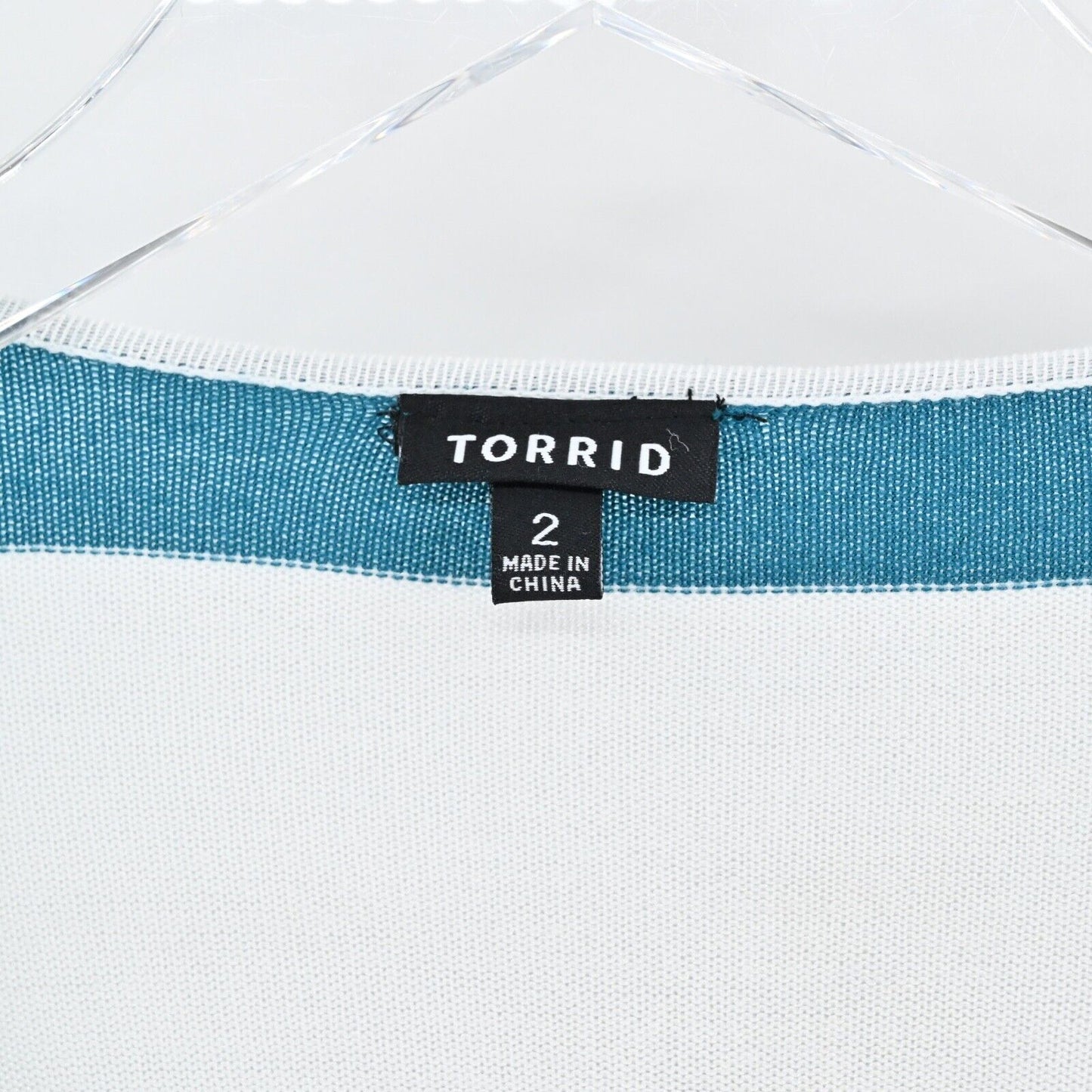 TORRID Set Womens Size 2X Blue Stripe Drape Open Front Cardigan Lace Trim Cami