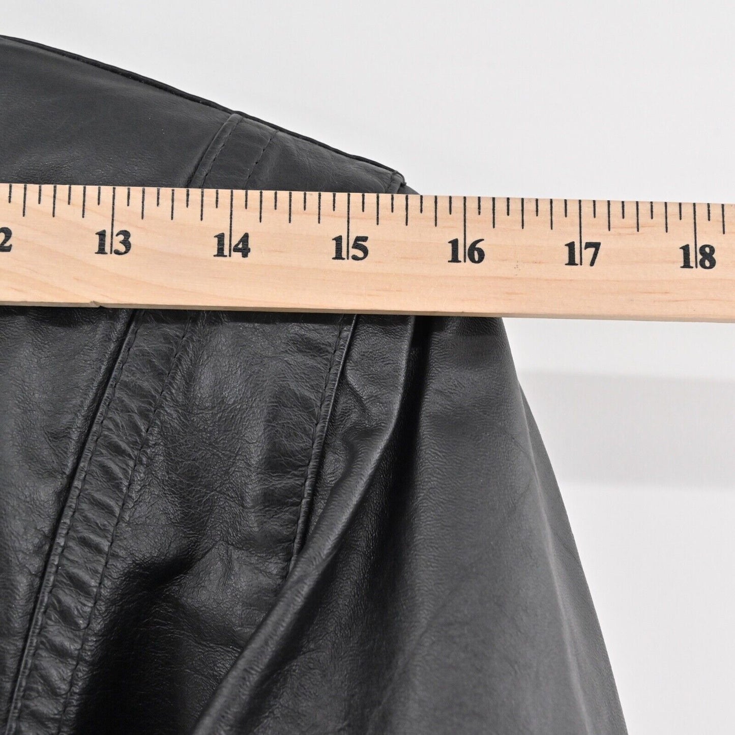 VINTAGE Leather Jacket Womens Sz M Black Studded Crop Moto Grunge Retro USA 80s