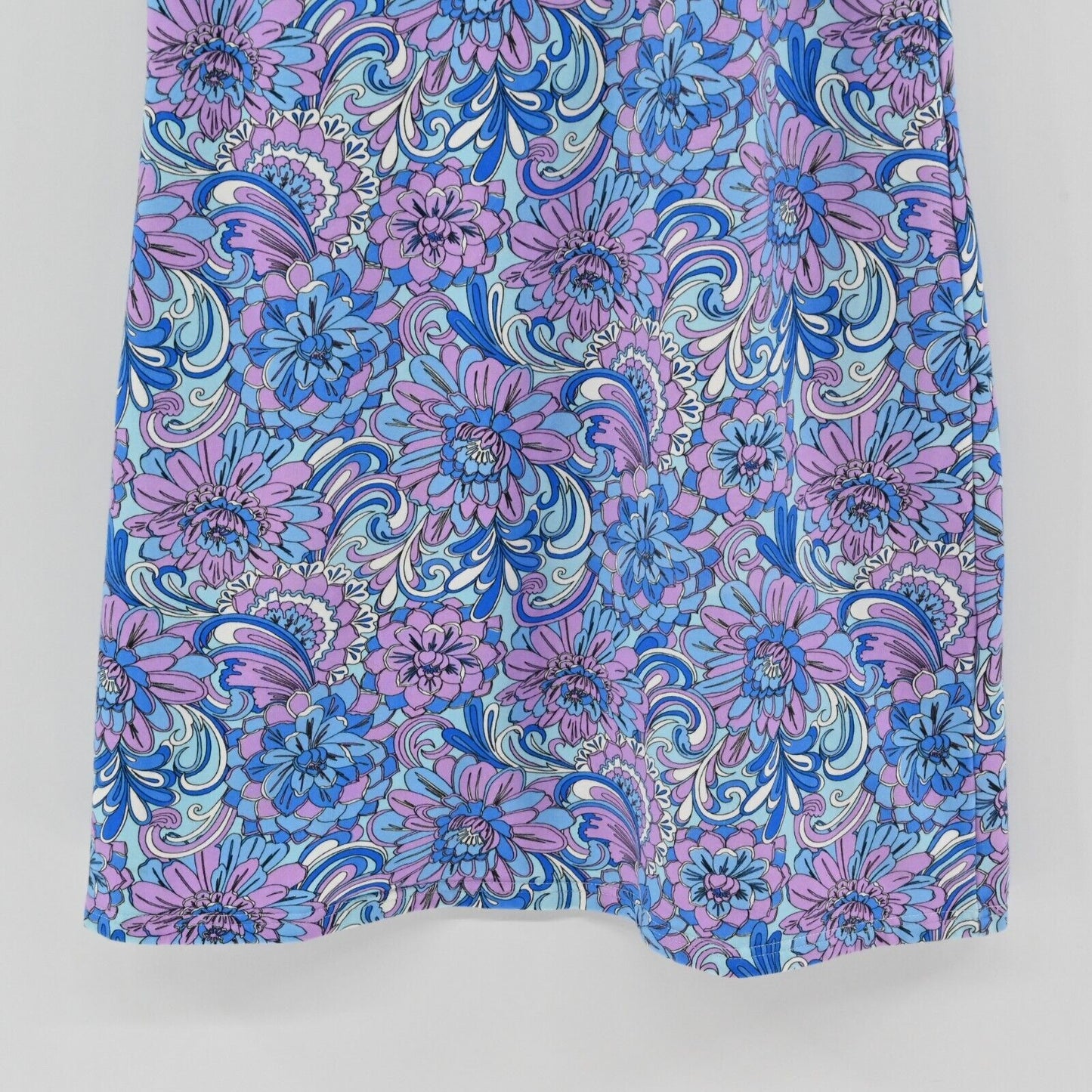 BOSTON PROPER Dress Womens Size L Abstract Floral Print Sleeveless Chic Zip